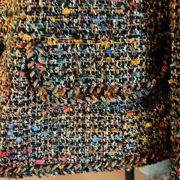 Vintage Designs By Seymour Tweed Coat size 12- multicolored, shoulder pads - Picture 4 of 7